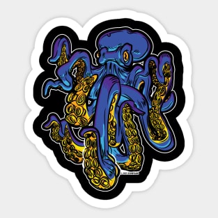 Giant Blue Octopus Sticker